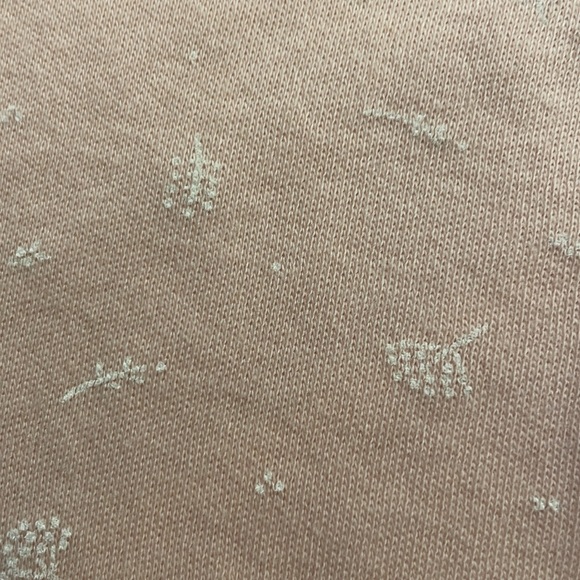 Nordstrom Baby Pink Lotus Dotted Ditsy Footie - 9months Great Gift - Picture 2 of 6